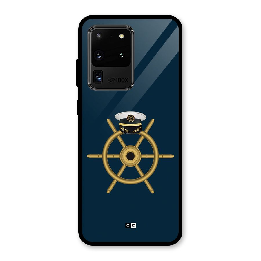 Ship Wheel And Cap Glass Back Case for Galaxy S20 Ultra