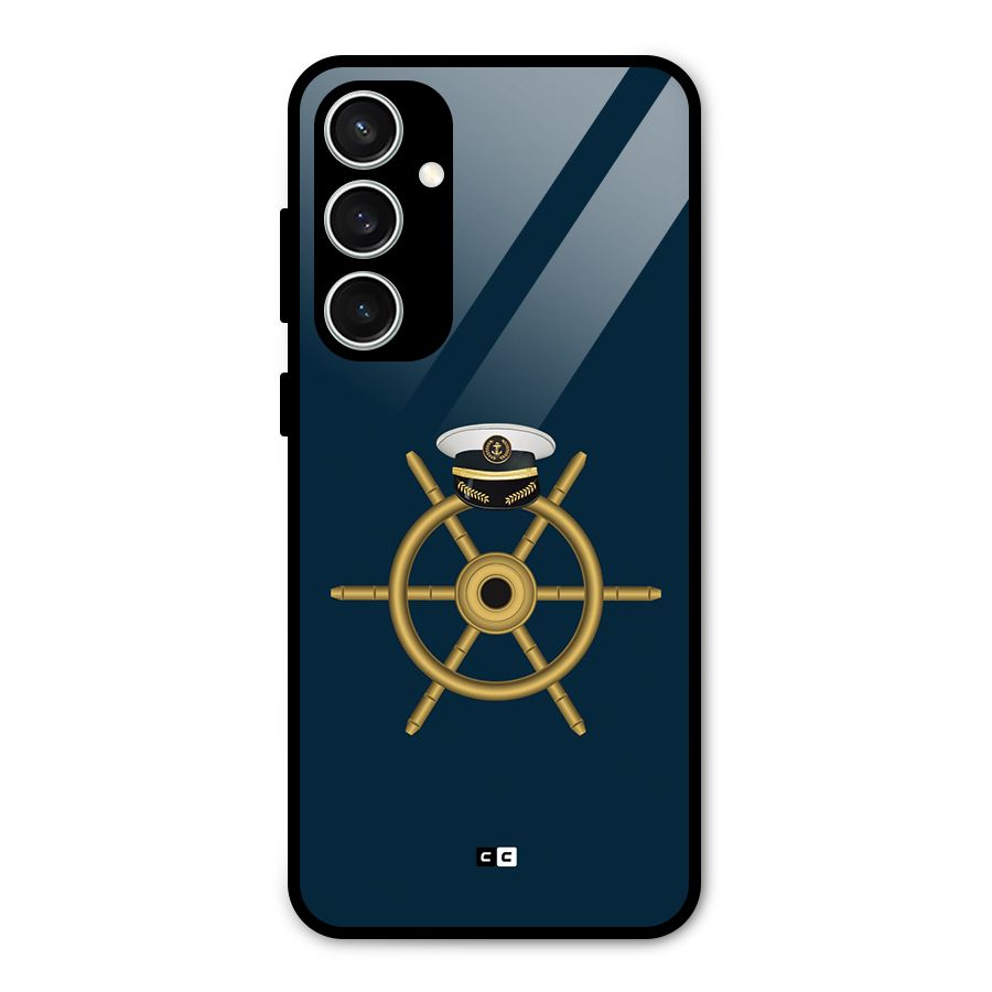 Ship Wheel And Cap Glass Back Case for Galaxy S23 FE