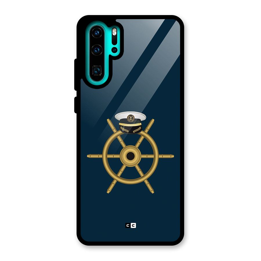 Ship Wheel And Cap Glass Back Case for Huawei P30 Pro
