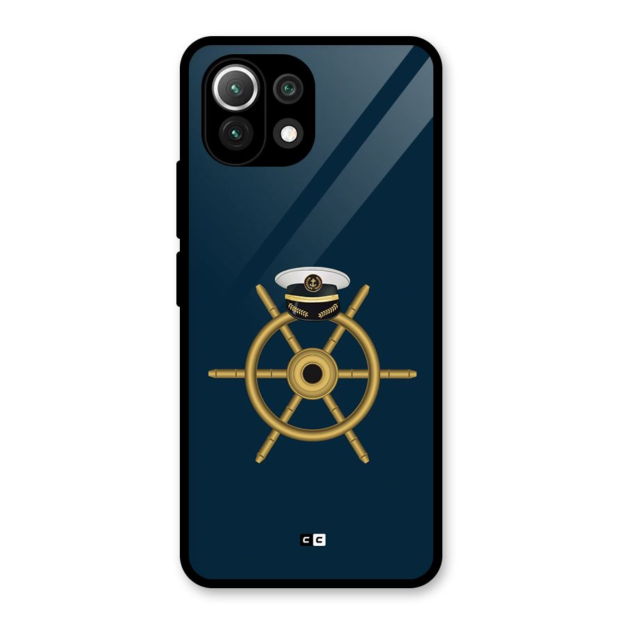 Ship Wheel And Cap Glass Back Case for Mi 11 Lite