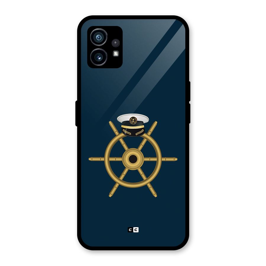 Ship Wheel And Cap Glass Back Case for Nothing Phone 1