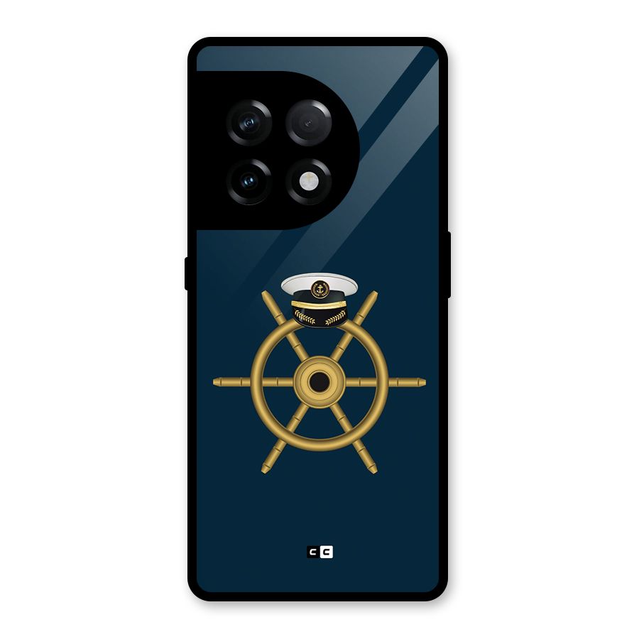 Ship Wheel And Cap Glass Back Case for OnePlus 11R