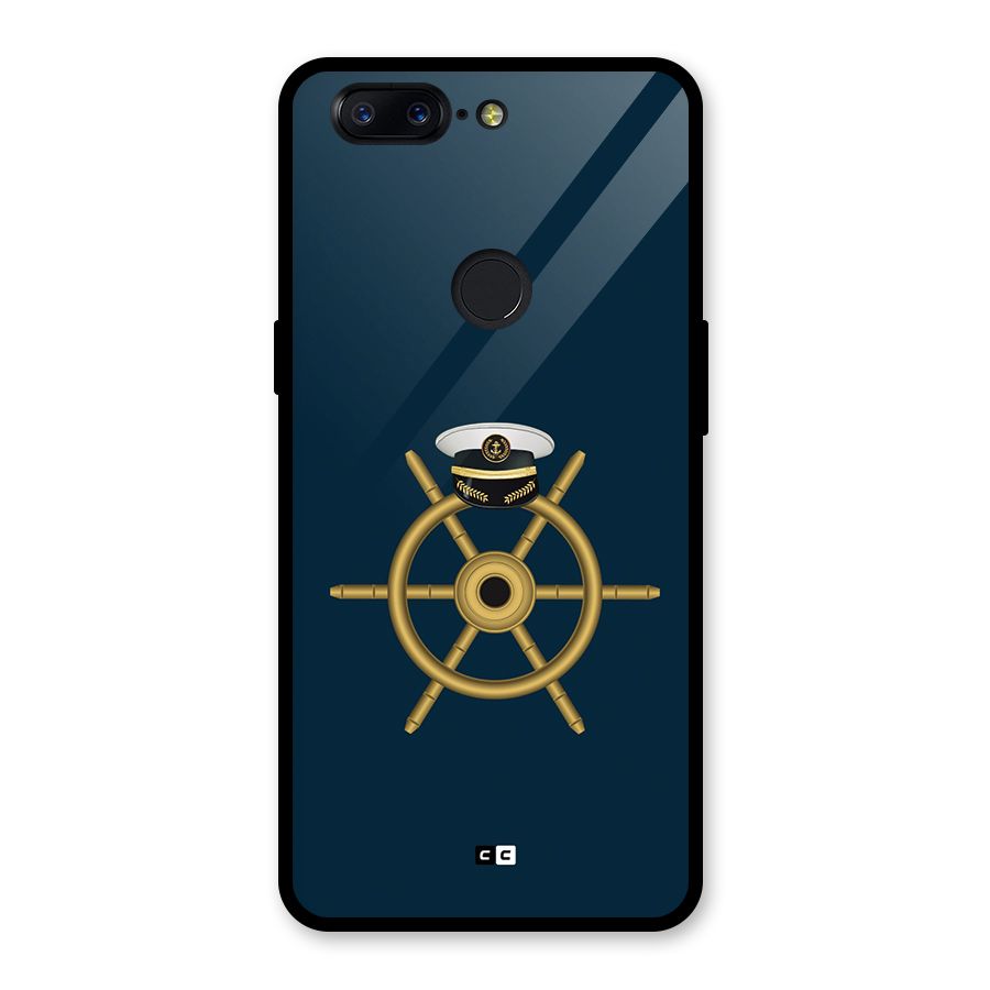 Ship Wheel And Cap Glass Back Case for OnePlus 5T