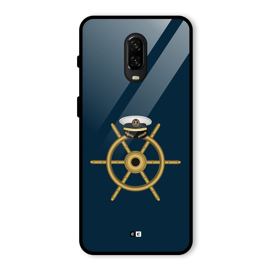 Ship Wheel And Cap Glass Back Case for OnePlus 6T