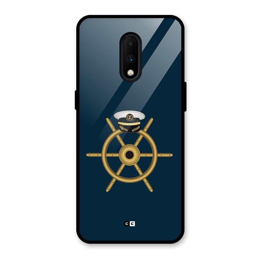 Ship Wheel And Cap Glass Back Case for OnePlus 7