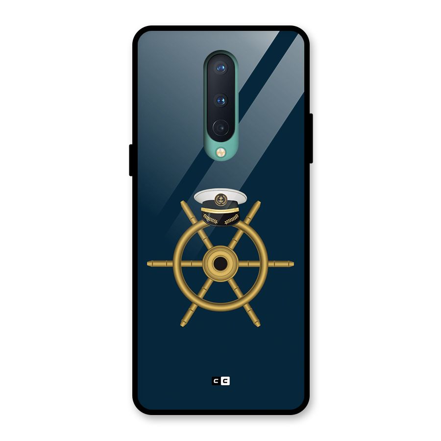Ship Wheel And Cap Glass Back Case for OnePlus 8