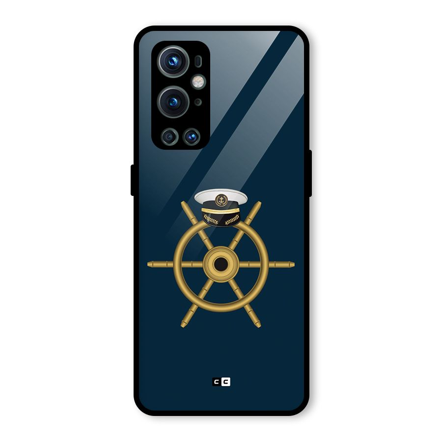 Ship Wheel And Cap Glass Back Case for OnePlus 9 Pro