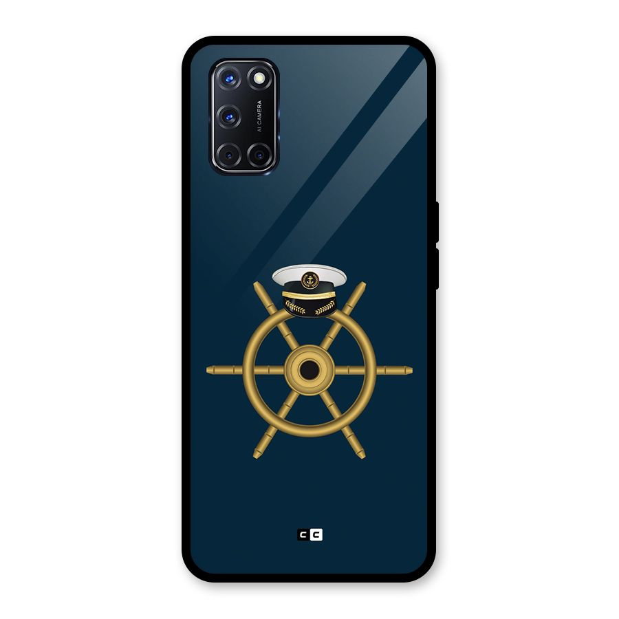 Ship Wheel And Cap Glass Back Case for Oppo A52