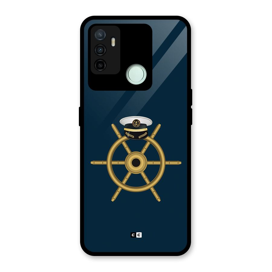 Ship Wheel And Cap Glass Back Case for Oppo A53