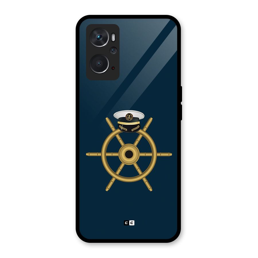 Ship Wheel And Cap Glass Back Case for Oppo K10 4G