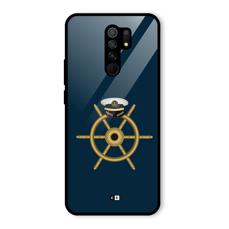 Ship Wheel And Cap Glass Back Case for Poco M2