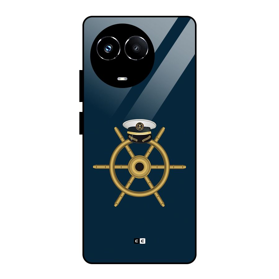 Ship Wheel And Cap Glass Back Case for Realme 11X