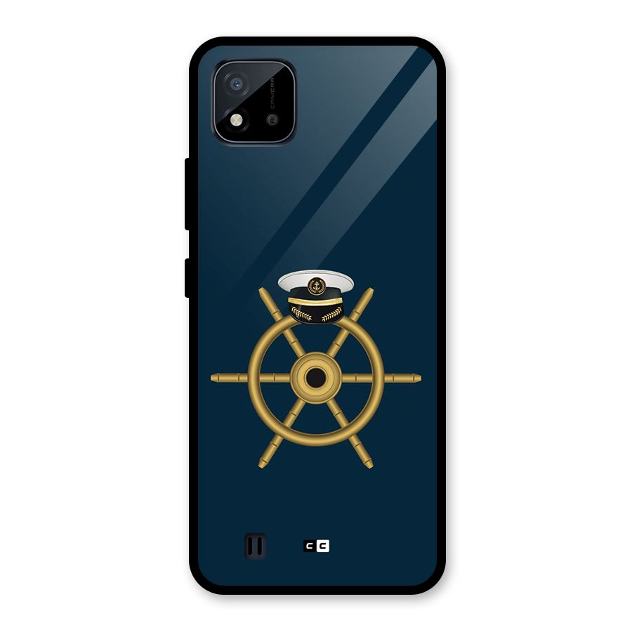 Ship Wheel And Cap Glass Back Case for Realme C11 2021