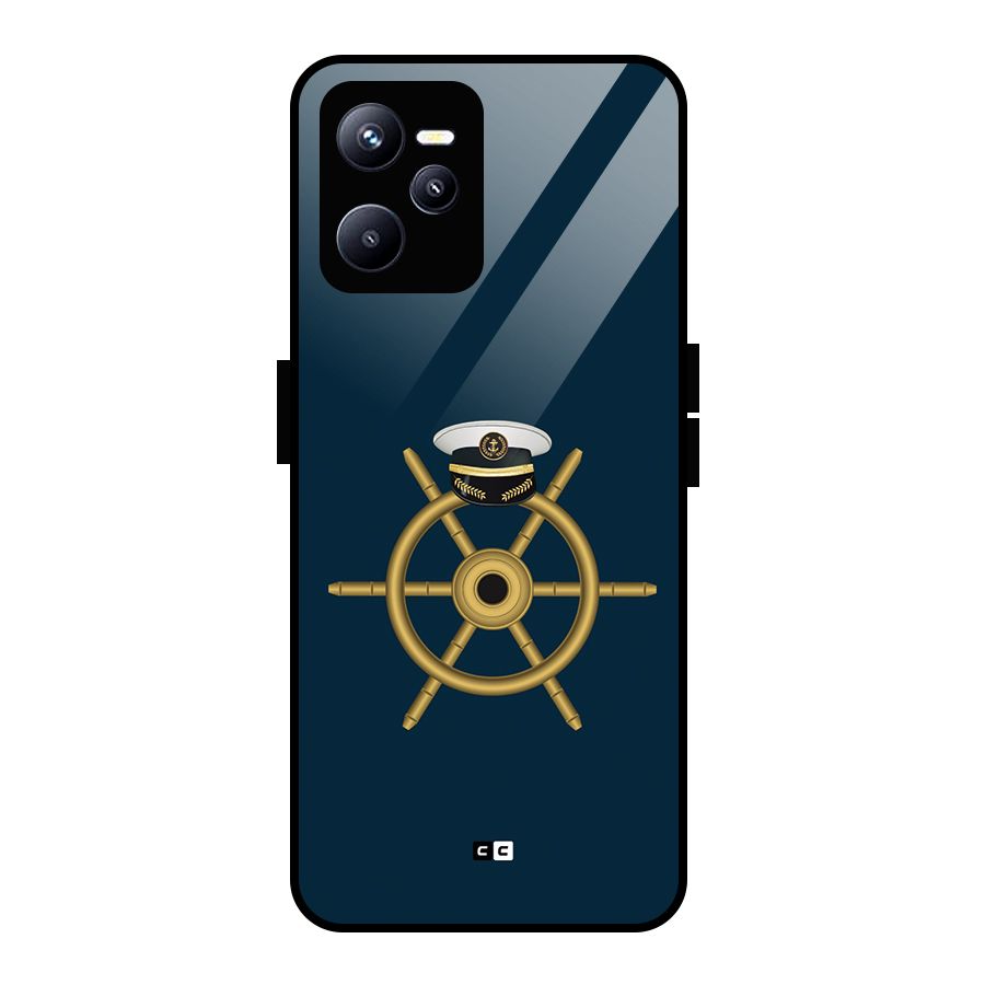 Ship Wheel And Cap Glass Back Case for Realme C35