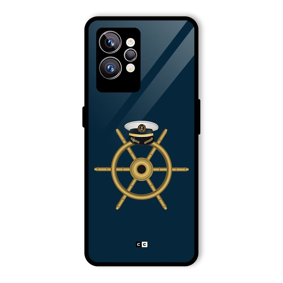 Ship Wheel And Cap Glass Back Case for Realme GT2 Pro