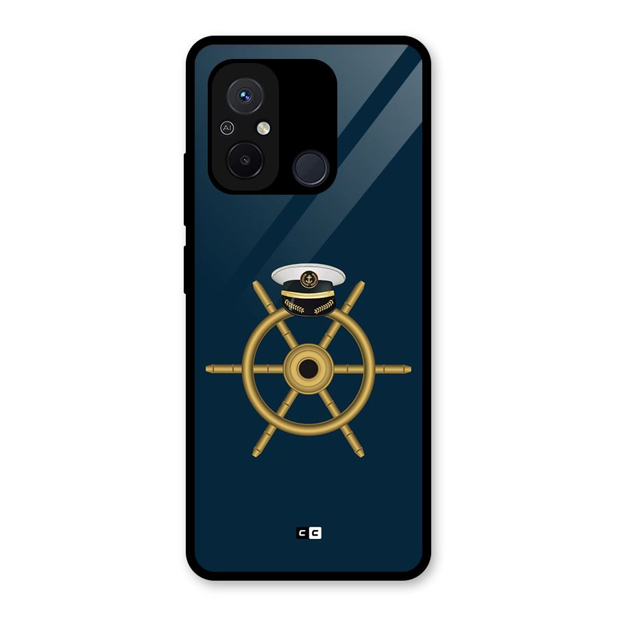 Ship Wheel And Cap Glass Back Case for Redmi 12C