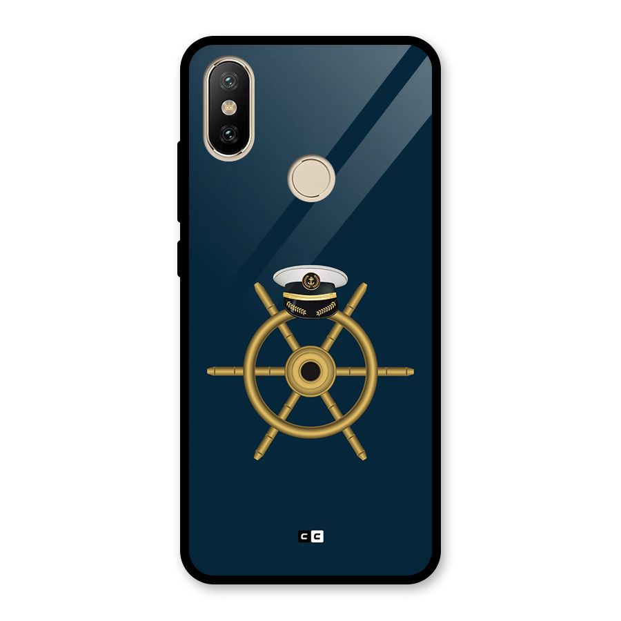 Ship Wheel And Cap Glass Back Case for Redmi A2