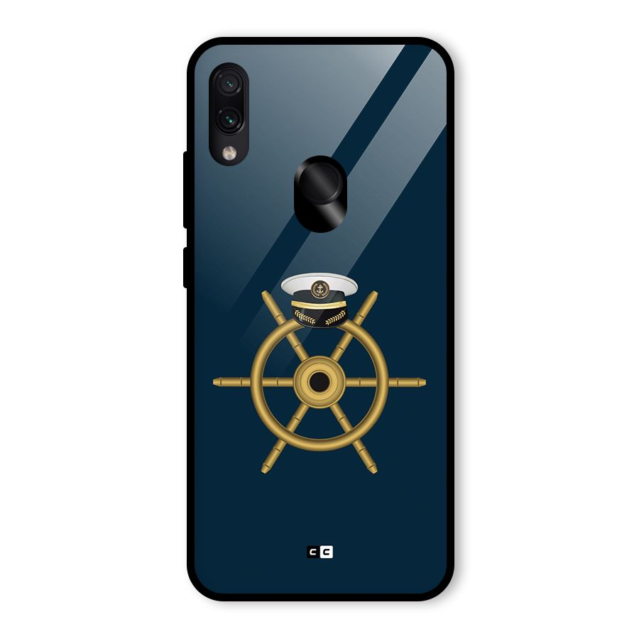 Ship Wheel And Cap Glass Back Case for Redmi Note 7S