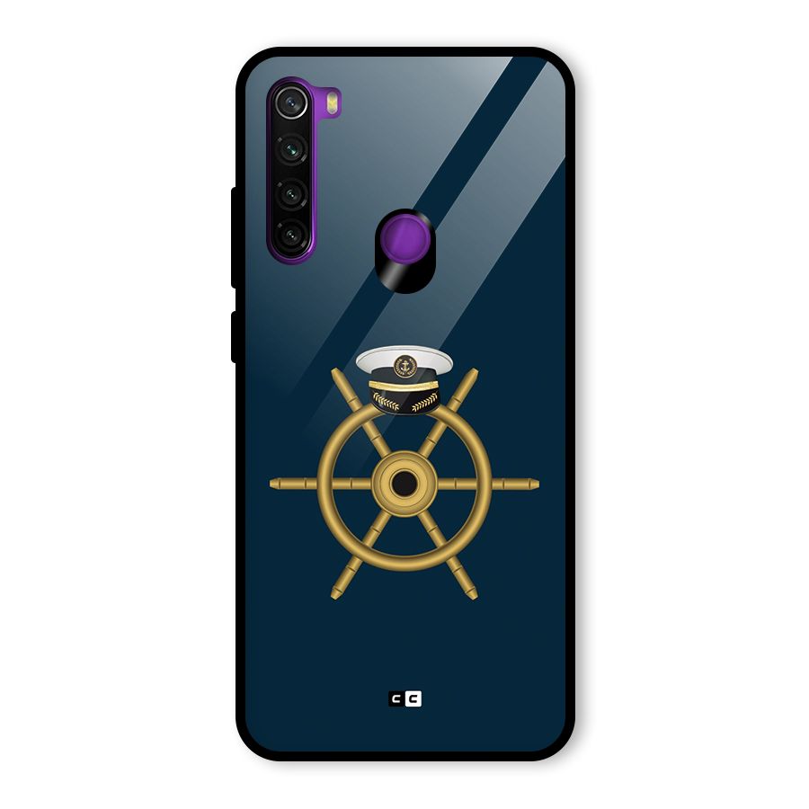Ship Wheel And Cap Glass Back Case for Redmi Note 8