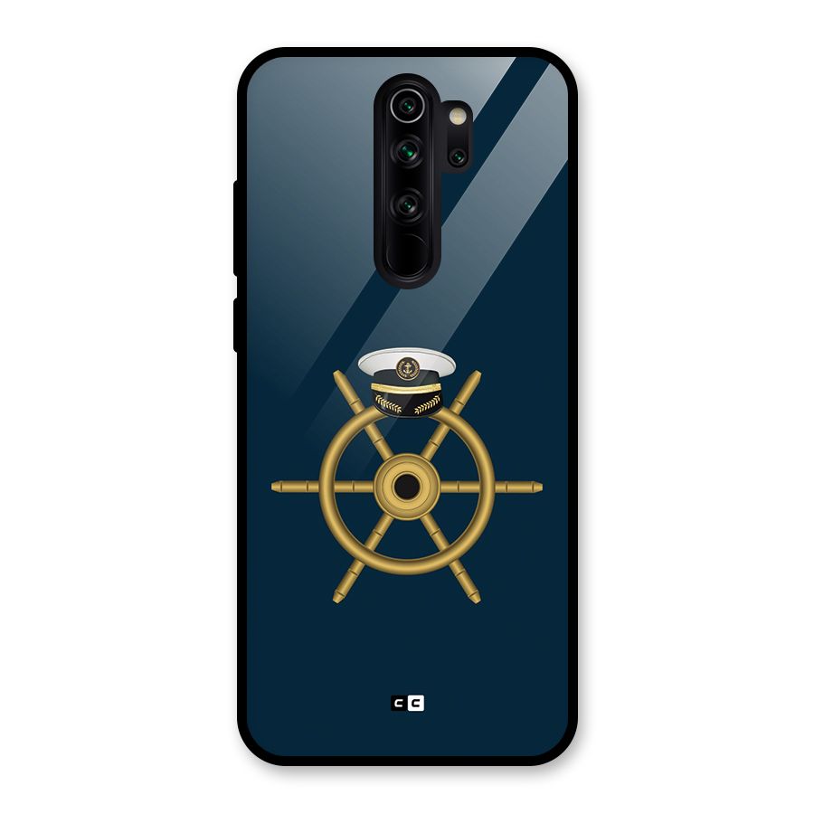 Ship Wheel And Cap Glass Back Case for Redmi Note 8 Pro