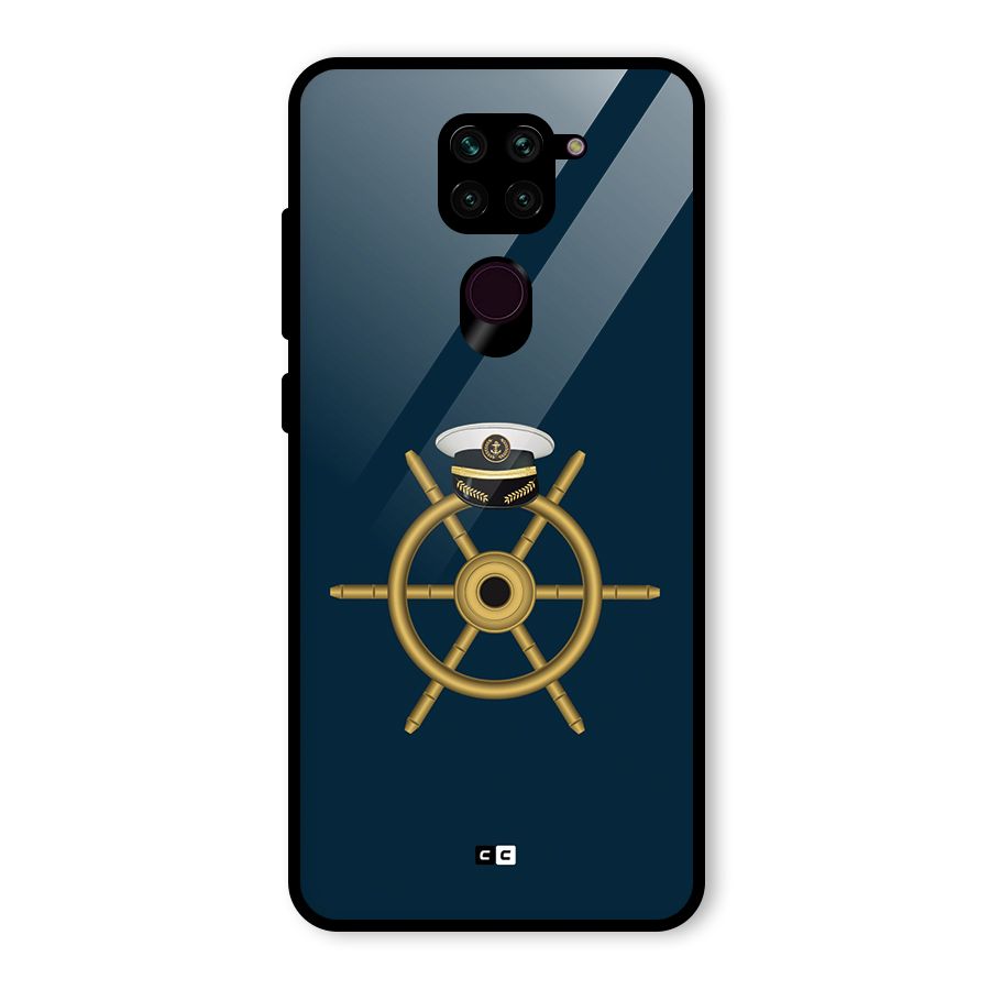 Ship Wheel And Cap Glass Back Case for Redmi Note 9