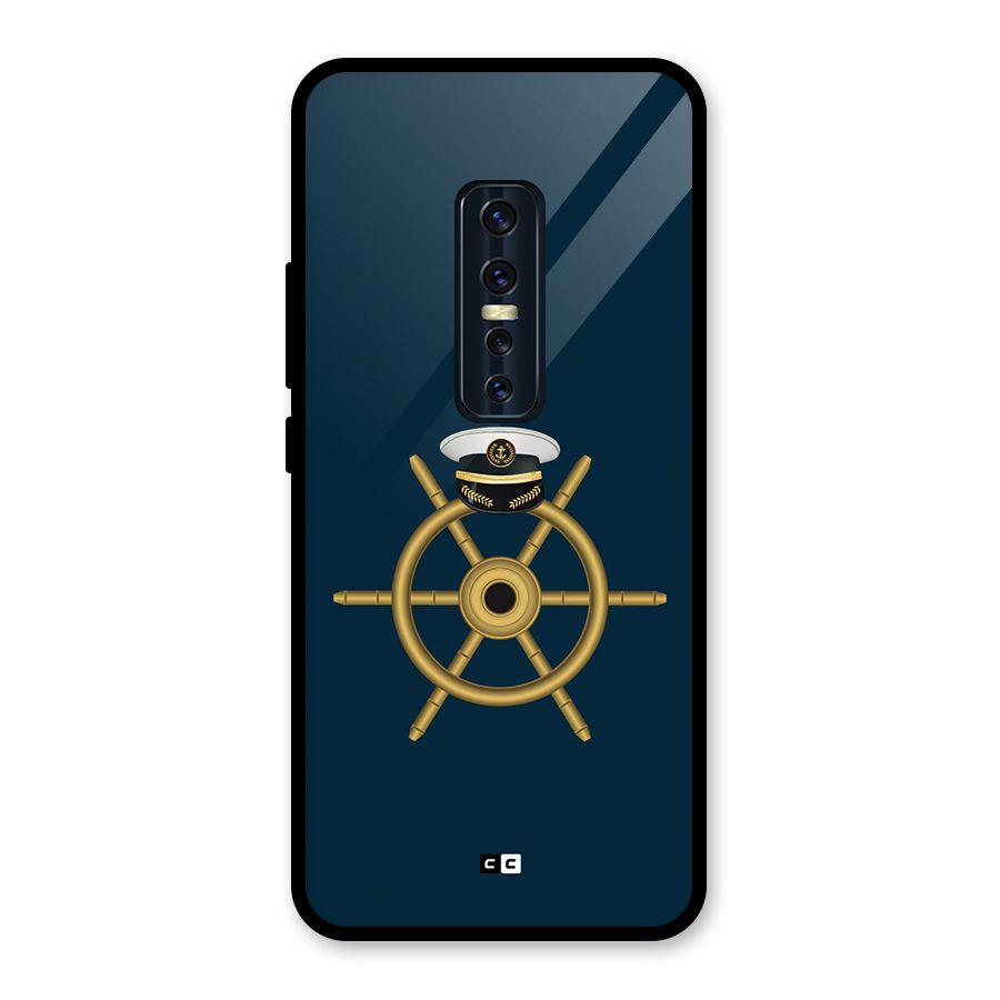Ship Wheel And Cap Glass Back Case for Vivo V17 Pro