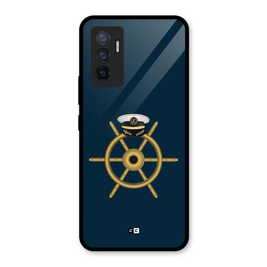 Ship Wheel And Cap Glass Back Case for Vivo V23e