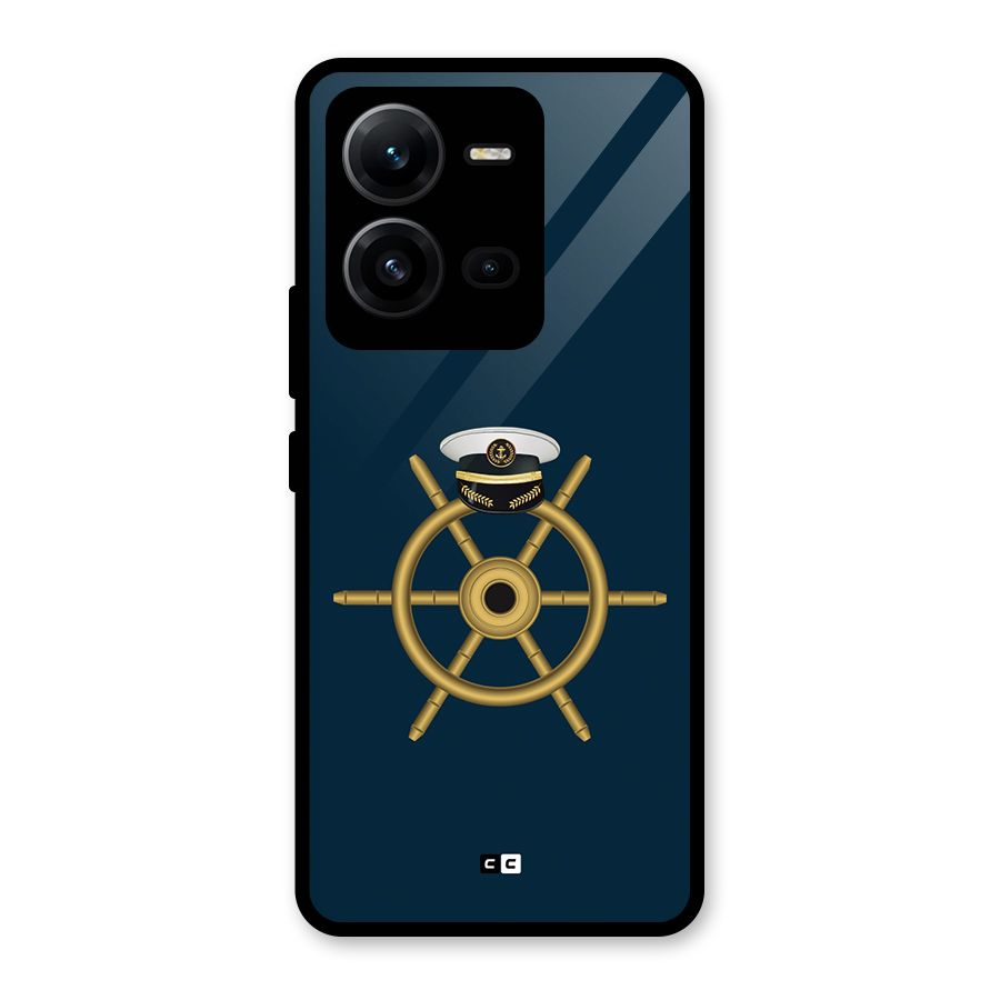 Ship Wheel And Cap Glass Back Case for Vivo V25