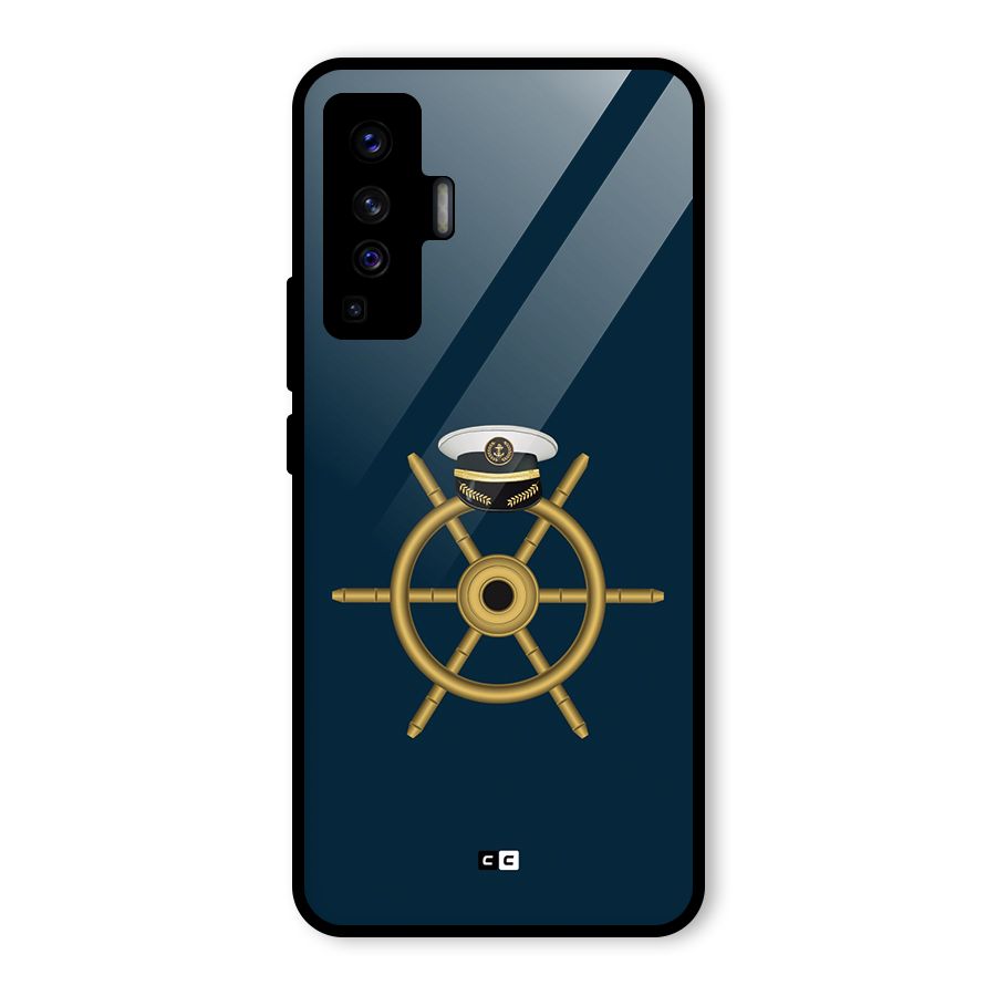 Ship Wheel And Cap Glass Back Case for Vivo X50