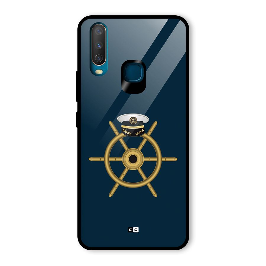 Ship Wheel And Cap Glass Back Case for Vivo Y17