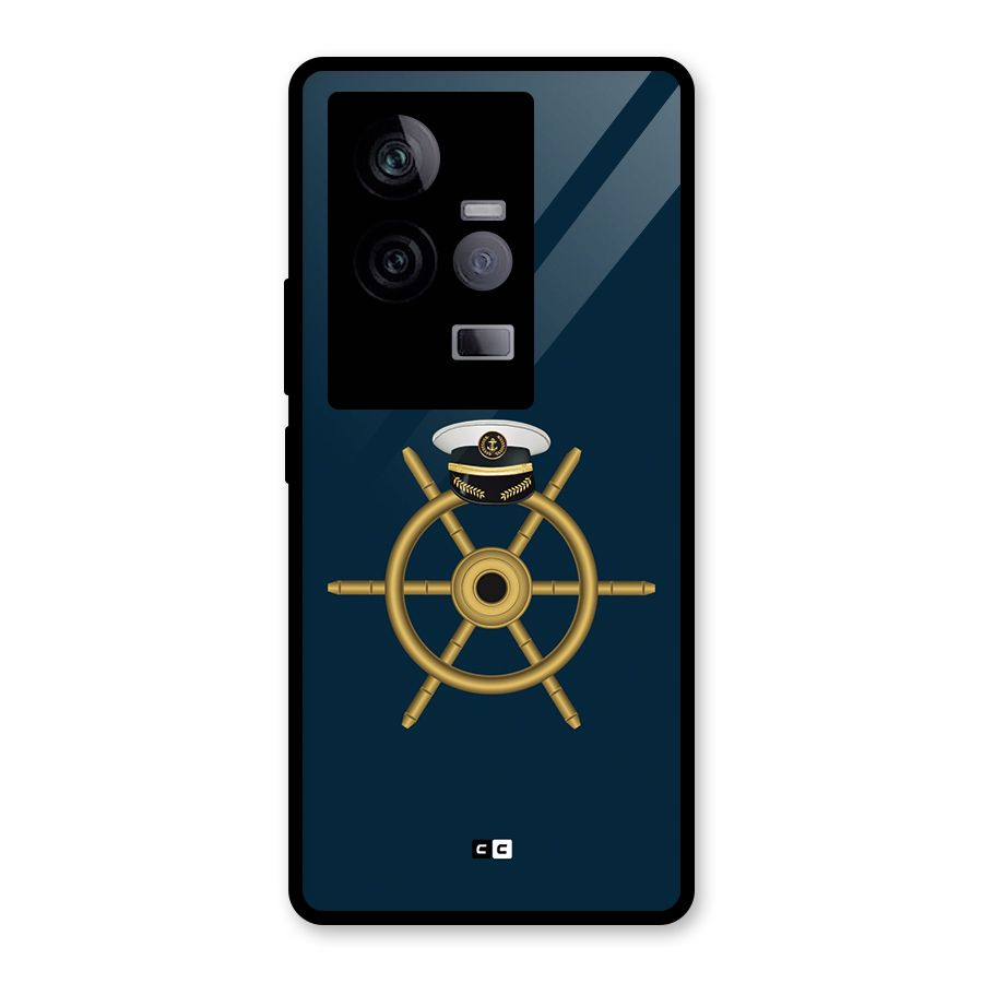 Ship Wheel And Cap Glass Back Case for Vivo iQOO 11 5G