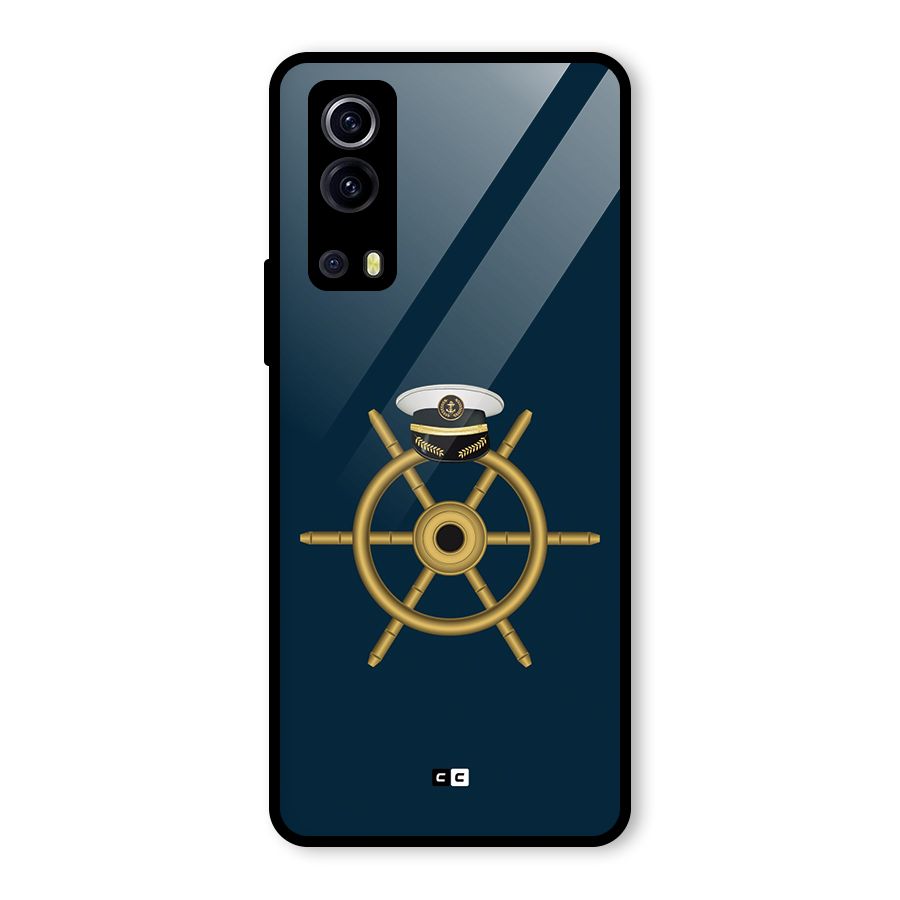 Ship Wheel And Cap Glass Back Case for Vivo iQOO Z3