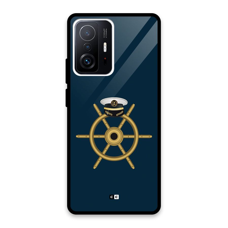 Ship Wheel And Cap Glass Back Case for Xiaomi 11T Pro