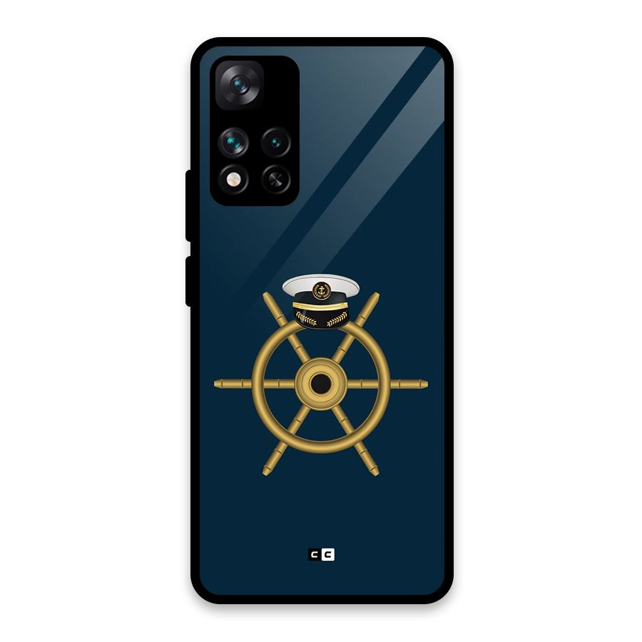 Ship Wheel And Cap Glass Back Case for Xiaomi 11i HyperCharge 5G