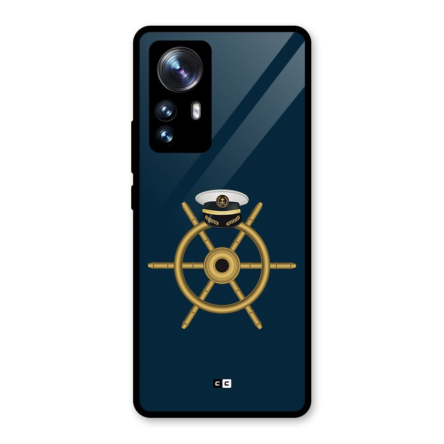 Ship Wheel And Cap Glass Back Case for Xiaomi 12 Pro