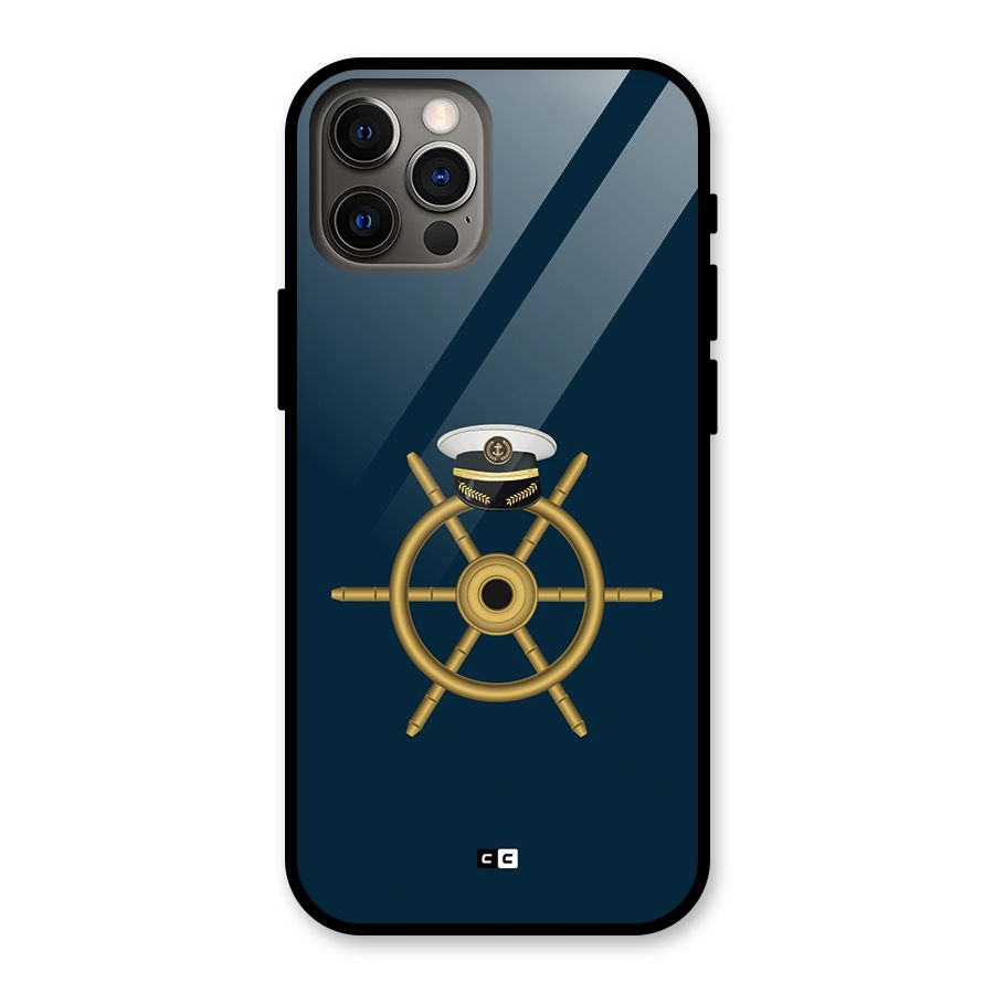 Ship Wheel And Cap Glass Back Case for iPhone 12 Pro