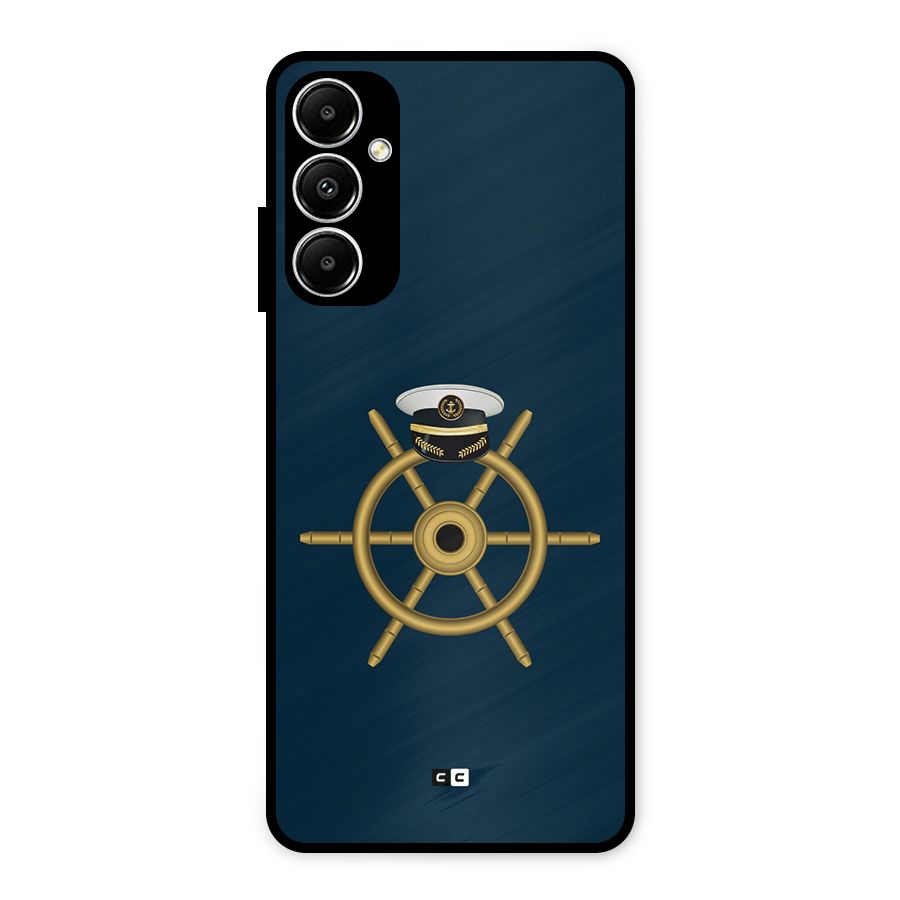 Ship Wheel And Cap Metal Back Case for Galaxy A05s