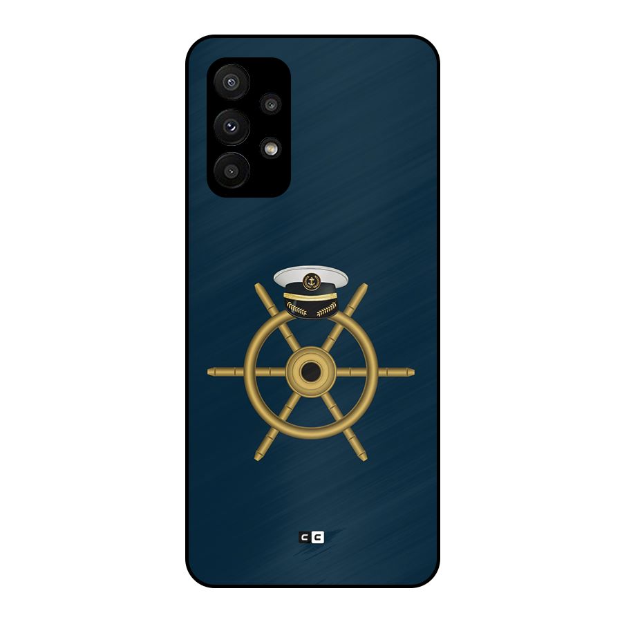 Ship Wheel And Cap Metal Back Case for Galaxy A23
