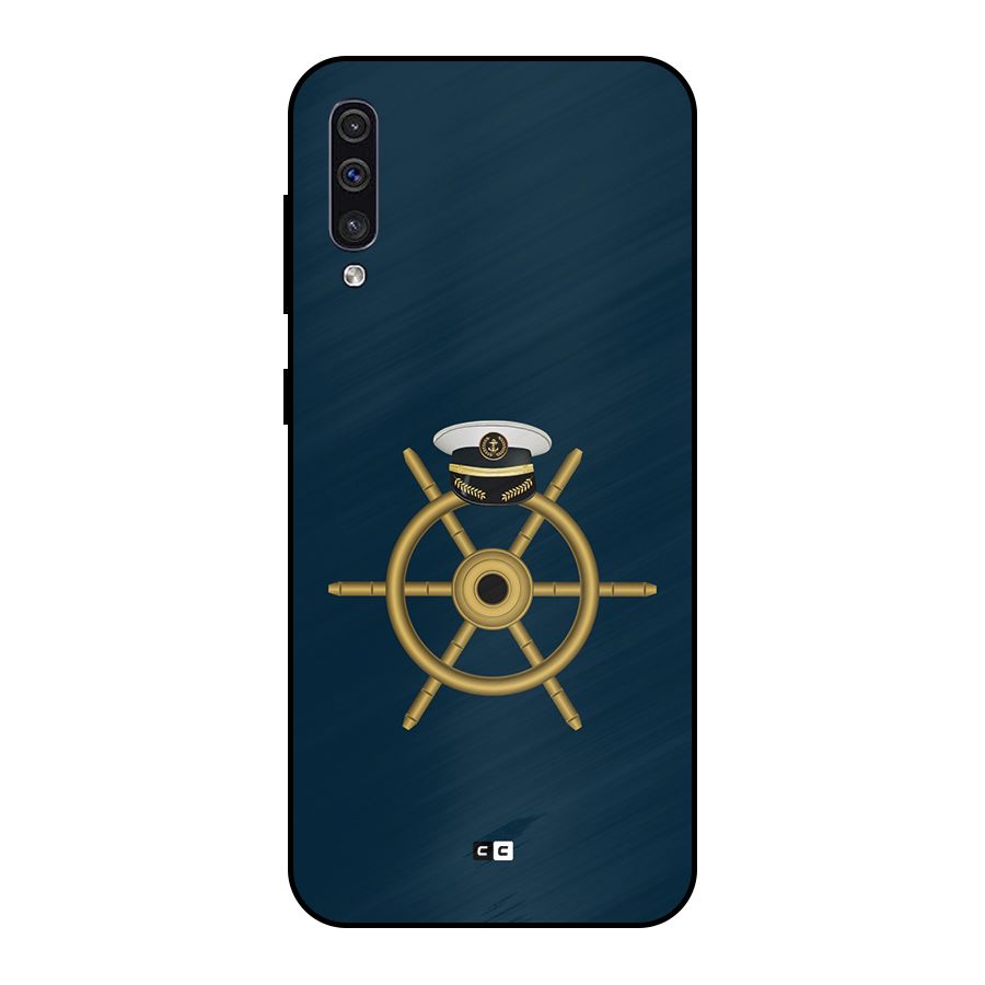 Ship Wheel And Cap Metal Back Case for Galaxy A30s