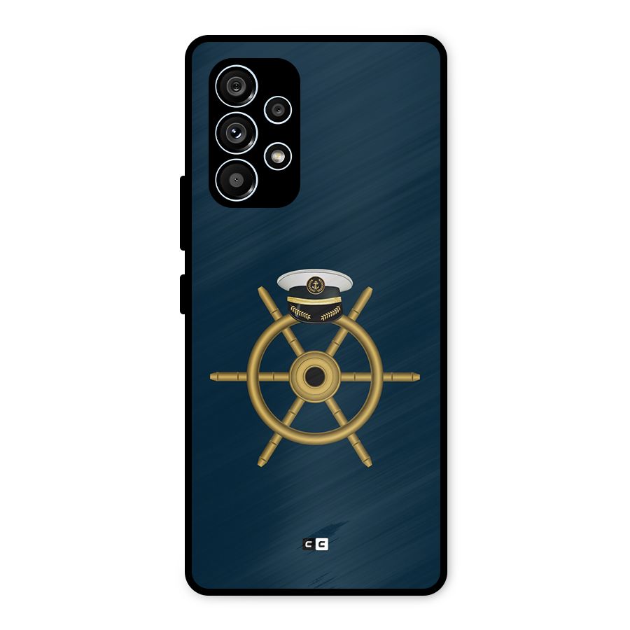 Ship Wheel And Cap Metal Back Case for Galaxy A53 5G