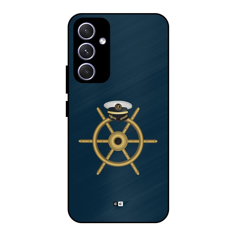 Ship Wheel And Cap Metal Back Case for Galaxy A54