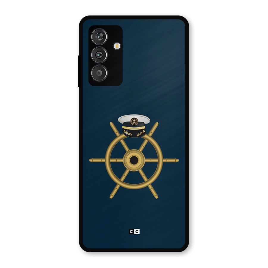 Ship Wheel And Cap Metal Back Case for Galaxy F13