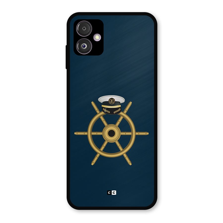 Ship Wheel And Cap Metal Back Case for Galaxy F14