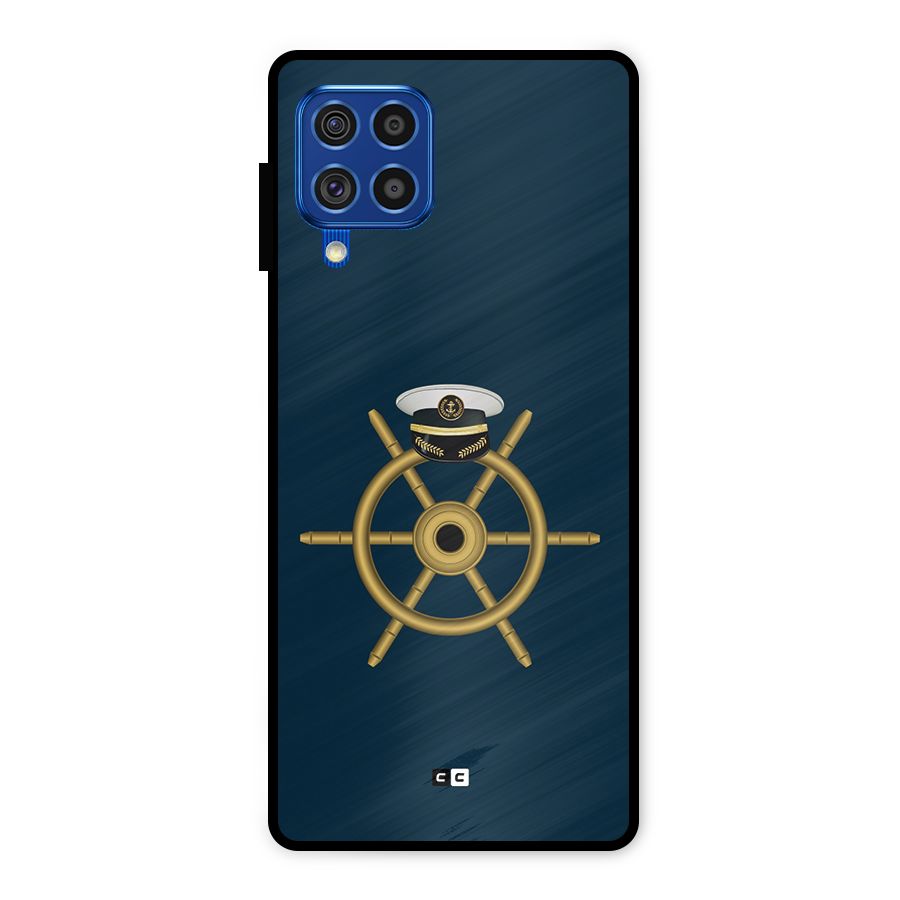 Ship Wheel And Cap Metal Back Case for Galaxy F62