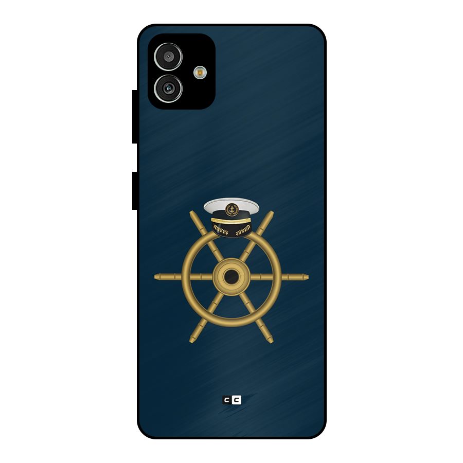Ship Wheel And Cap Metal Back Case for Galaxy M13 5G
