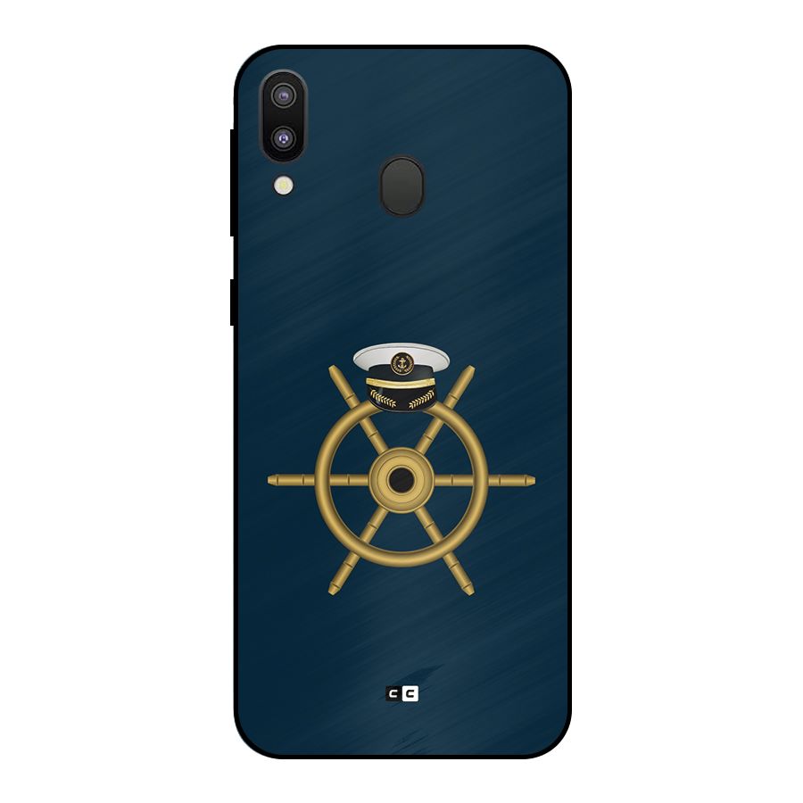 Ship Wheel And Cap Metal Back Case for Galaxy M20