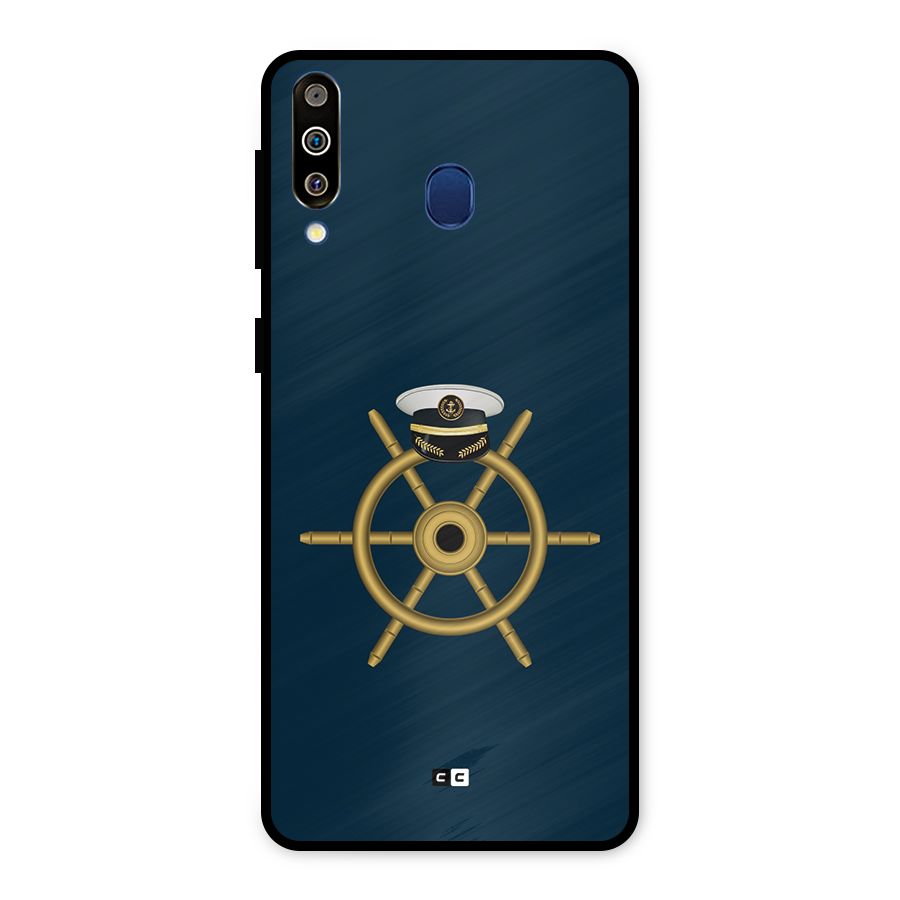 Ship Wheel And Cap Metal Back Case for Galaxy M30
