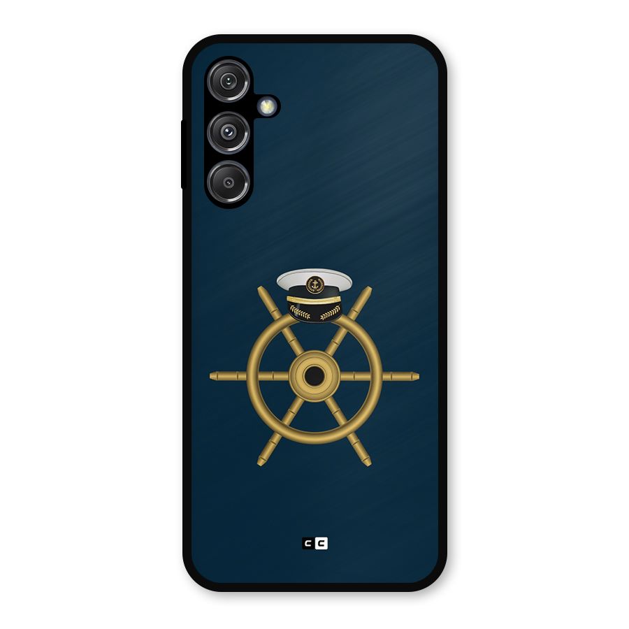 Ship Wheel And Cap Metal Back Case for Galaxy M34 5G
