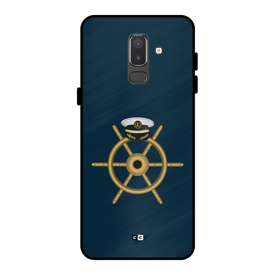 Ship Wheel And Cap Metal Back Case for Galaxy On8 (2018)