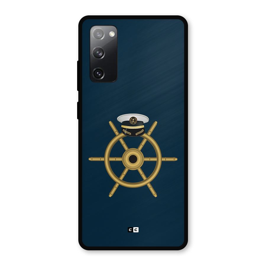Ship Wheel And Cap Metal Back Case for Galaxy S20 FE